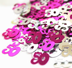 Table Confetti - Pink 50th