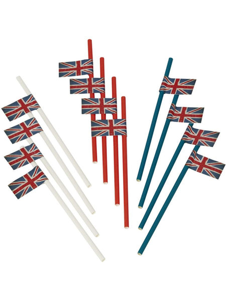 Union Jack Vintage Style Straws