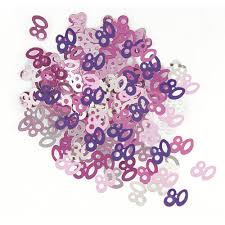 Table Confetti - Pink 80th