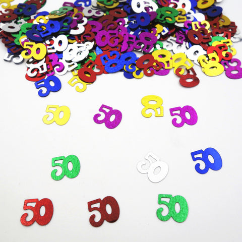Table Confetti - Multicoloured 50th