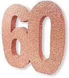 Rose Gold Glitter Number Table Decoration