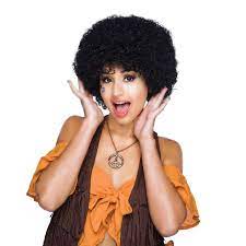 Unisex Black Afro Wig