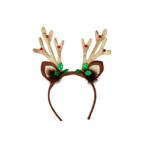 Deluxe Glitter Reindeer Antlers