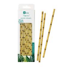 Bamboo Effect Paper Staws