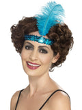 Turquoise Sequin Flapper Headband