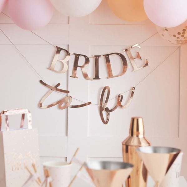 Rose Gold Bride To Be Bunting