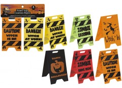 Hallween Table Top Caution Signs
