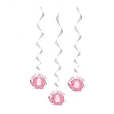 Pink Baby Shower Hanging Decorations