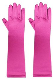 Fushia Pink Long Gloves