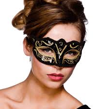 Black and Gold Verona Masquerade Mask
