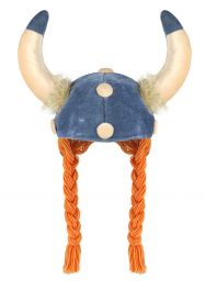 Viking Hat with Plaits and Fur Trim