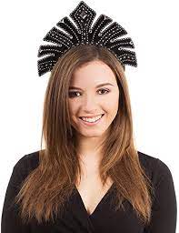 Black Carnival Headdress with Gems