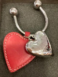 Red Open Loop Heart Keyring