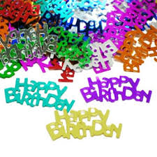 Table Confetti - Multi-Coloured Happy Birthday
