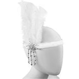 White and Silver Flapper Headband