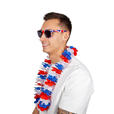 Red, Blue and White Jubilee Lei