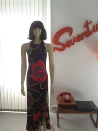 1970's Vintage Multicoloured Floral Maxi Dress - TO HIRE /SELL
