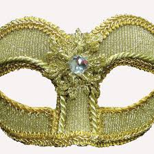 Golden Glitter Masquerade Mask