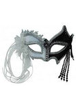 Velvet Monochrome Masquerade Mask