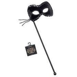 Black Velvet Mask on a Stick