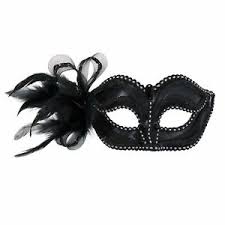 Black Masquerade Mask with Side Decoration