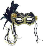 Black and Gold Metallic Mask