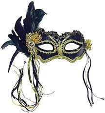 Black and Gold Metallic Mask