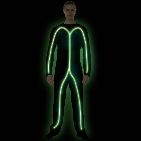 Green Glow Stickman  Morphsuit