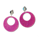 60's Pink Glitter Earrings