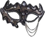 Black and Silver Decorative Masquerade Mask