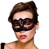 Black and Red Verona Masquerade Mask