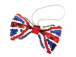 Sequin Union Jack Bow Tie