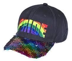 Black Rainbow Pride Cap with Sequins