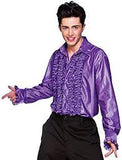 Purple Disco Ruffle Shirt
