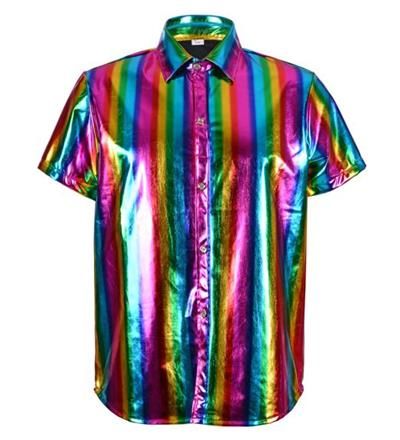 Metallic Rainbow Short Sleeved Shirt