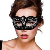 Black and Silver Verona Masquerade Mask