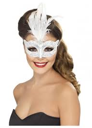 Silver Glitter Masquerade Mask