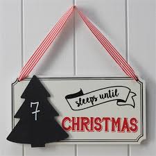 Wooden 'Sleeps Until Christmas' Sign