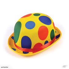 Polka Dot Clown Bowler Hat