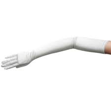 Long White Satin Gloves Fancy Dress Box Long White Satin Gloves Fancy Dress Box