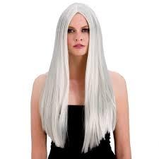 Classic Long Silver/White Wig
