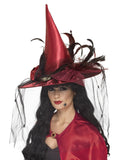 Deluxe Deep Red Witch Hat