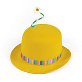 Yellow Clown Bowler Hat